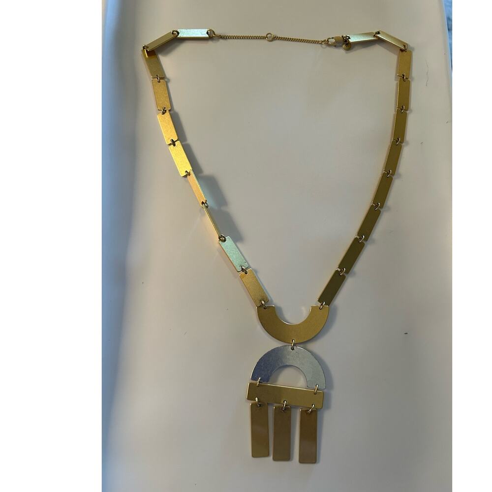 Madewell Geometric Mixed Metals Flat Necklace